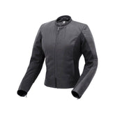 Giacca VITTORIA, una giacca in pelle nera con certificazione CE. Ideale per motociclisti. Di TUCANO URBANO.